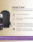 Norvell Venetian Sunless Tanning Bundle: Self Tanner Spray Solution Mist with Bronzer for Instant Sun Kissed Glow, 7 fl. oz. and Streak Free Washable Applicator Blending Tan Mitt for Flawless Results