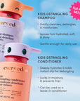 Evereden Kids Haircare Set: Hair Detangling Shampoo & Conditioner for Children Ages 3+, Plant Protein Peptides & Argan Oil, Vegan, Free from Sulfate, Paraben, Phthalate & Petrolatum