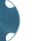 Boie USA Flat Body Scrubber - Soft Silicone-Like Exfoliating Shower Scrubber & Body Cleansing Brush - Stick-to-Wall Loofah Replacement - Antimicrobial Exfoliator for All Skin Types (Blue)