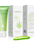 Aloderma 99% Organic Aloe Vera Gel for Face Made within 12 Hours of Harvest - Natural Hydrating Pure Aloe Vera Gel for Soothing Skincare - Moisturizing Aloe Gel for Skin, Face, & Sensitive Skin, 4oz
