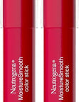 Neutrogena MoistureSmooth Color Stick for Lips, Moisturizing and Conditioning Lipstick with a Balm-Like Formula, Nourishing Shea Butter and Fruit Extracts, 150 Cherry Pink, .011 oz (Pack of 2)