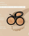 Glo Skin Beauty Pressed Base Powder Foundation Makeup (Tawny Light) - Flawless Coverage for a Radiant Natural, Second-Skin Finish