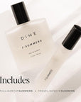 Dime Beauty 7 Summers Perfume Set ($87 Value) - Includes 50 ml + Travel Size 10 ml, Sweet Floral Scent, Clean Fragrance Eau de Toilette for Women, Hypoallergenic
