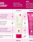 Andalou Naturals Daily Shade Face Sunscreen, 1000 Roses, SPF 30 Mineral Sunscreen with Zinc Oxide, Skin Barrier Defense + Broad Spectrum Protection, Gentle & Soothing, for Sensitive Skin - 2.7 Fl Oz