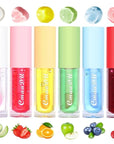 6Pcs Hydrating Lip Oil Set,Fruity Color