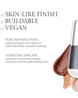 OFIR Skin Satin Medium Coverage Foundation | Buildable, Non-Creasing Finish | Vegan, Cruelty-Free, Paraben-Free Makeup | Blue Light Protection | 1 FL OZ (Clove - Very Deep Cool)
