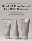 ARENCIA Rice + LHA Pore Control Rice Cake Cleanser with Salicylic Acid - Deep Cleansing, Gentel Exfoliation, All skin types, 5.29 oz