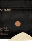 Promix Whey Protein Isolate Powder, 30g Grass Fed Whey Isolate, 6.6g BCAAs, Gluten Free, Keto Friendly, Unflavored, 2.5lb