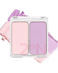 2aN Dual Color Face Blusher, Buildable & Blendable Cheek Color, Powder Blush, Korean Beauty (01 Cotton Candy Violet, 1.5 oz)
