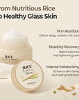 SKINFOOD Rice Brightening Cream, Korean Face Moisturizer with 48 Hours Fermented Rice Water, Korean Skin Care Rice Moisturizer for Natural Glow Glass Skin, Nourishing, Vegan, 60ml/2fl.oz.
