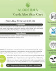 Aloderma 99% Organic Aloe Vera Gel Made within 12 Hours of Harvest, Easy Travel Size Tube for Body, Face, & Scalp, Cooling, Soothing Instant Relief for Skin & Sunburn, Hydrating Aloe Gel, 1.5oz