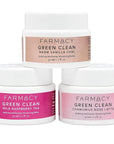 Farmacy Cleansing Balm Skin Care Set - Tea Harvest Travel Size Makeup Remover - Limited Edition Skincare Set Includes Warm Vanilla Chai, Wild Raspberry Tea + Chamomile Rose Latte (3 Count)