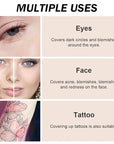 Kaely 2Pcs Pot Concealer Full Coverage Set,under Eye Correcting Concealer,02+04