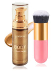 Body Shimmer Oil,Shine Glitter Body Luminizer Glow,Long Lasting