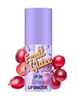 Lip Smacker Fruit Glaze Lip Oil, Ultra-Hydrating & Moisturizing with High-Shine Finish, Plush Applicator for Effortless Glide, Delicious Non-Sticky Flavor - Grape