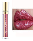 Maydear Chameleon Lipstick - High Pigmented Pink Lip Gloss, Multichrome Lipstick with Metallic Shine, Long Lasting Rainbow Lip Makeup - Gloden Fuchsia (06)