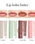 Glossy Butter Lip Balm Set, Instant Moisture and Hydration, Long-lasting Hydrating Non-Sticky Lip Gloss, Care and Soften Dry Lips , 4 Pcs