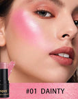 Kaely 2Pcs Cream Blush Stick for Cheeks,Pink Red Lightweight Hydrating,01+05