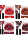 4 Colors Hydrating Glossy Liquid Lipstick Set, Moisturizing Shiny Tinted Lip Gloss, Nourishing Long Lasting Lip Stain Lip Blam for Girls And Women Makeup