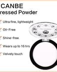 UCANBE White Pressed Setting Powder for Special Effects & Halloween Makeup, Translucent Matte Finishing Powder, Baking White Face Powder for Long Lasting Coverage, Portable Compact
