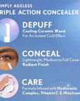 COVERGIRL Simply Ageless Triple Action Concealer, Golden Tan, of 1