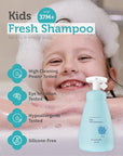 Kids' Fresh Shampoo - Korean Kids Scalp Purifying Shampoo - Gentle Deep Cleansing for Oily, Smelly Scalps - Low pH & Silicone-Free Formula - Allergen Free Scent, 10.1 fl.oz.