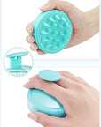 HEETA Scalp Massager Hair Growth, Soft Silicone Scalp Scrubber Shampoo Brush for Exfoliation, Dandruff Removal Head Massage Stress Relax, Wet & Dry Use for Thick Thin Curly Hair Care, Green