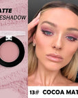 Monochrome Matte Eyeshadow Makeup Palette, Highly Pigmented Cocoa Red Color Eyeshadow Palette,Matte Pressed Powder Eye shadow Makeup,Single Vegan Eye Shadow,Daily Evening Women Girls Eyeshadow Gift13#