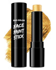 BADCOLOR Gold Eye Black Blendable Face Body Paint Stick, Waterproof Metallic Full Body Paint Sticks Makeup for Halloween Special Effects Cosplay Skeleton Clown Costume Parties