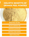 Orange Peel Powder 8 oz (227 grams) | 100% Natural Care For Acne, Tan & Blackheads | Effective DIY Face Mask Ingredient | Rich in Vitamin C | Helps Get a Glowing Skin | by Yogi's Giftยฎ