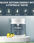 exogenous Ketones Powder, Pure Keto BHB Salts | Dairy & Gluten Free-Best Keto Supplements Fuel for Energy Boost, Mental Performance- Pre-Workout Naturally Flavored 436g - Lemon Lime