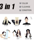 Instant Hair Color Shampoo in Minutes - 3 in 1 Cherry Brown Dye, Long Lasting, Easy to Use