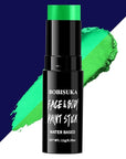 BOBISUKA Neon Green Face Body Paint Stick Water-Based Washable Glow In The UV Light Face Paint Makeup Stick for Halloween Witch Skull Robot Cyber Alien Cosplay SFX,Sports Eye Black & Costume Party