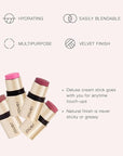 Jouer Blush & Bloom Cheek + Lipstick, Bare