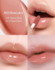 Dew Drop Tint #205 Honeydew 4.5g, Hydrating, Glossy, Lightweight Lip Stain with High-shine, Long Lasting Color with Moisturizing Lip Drop, Dewy Finish, Korean Beauty Makeup