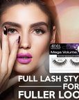 Ardell Mega Volume Lash 259 Multi-Layered False Lashes with Curl Technology, 4 pairs