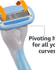 Amazon Basics 5-Blade Razor for Women, Handle, 2 Cartridges & Shower Hanger (Cartridges fit Amazon Basics Razor Handles only) (Previously Solimo)