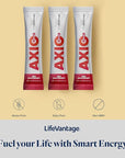 AXIO Regular Energy Drink Powder, Red Raspberry, 30 Packets, Instant Energy Powder, Energy Supplement in a Drink Mix, w/B Vitamins, DMAE, L-Theanine, Quercetin, Green Tea & Pine Bark Extract