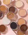 Kaely Cream Pot Concealer Full Coverage Makeup Set, Under Eye Brightener Color Correcting Concealer for Dark Circles, Waterproof Foundation Palette with Brush, Eye Ring Corrector de ojeras, 04
