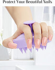 HEETA Shampoo Scalp Brush Massager Hair Growth, Scalp Scrubber with Soft Silicone Bristles for Dandruff Removal, Hair Brush Exfoliator, Light Purple
