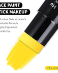 Go Ho Yellow Face Body Paint Stick,Washable Yellow Face Paint Stick,Non-toxic Full-coverage Cream Body Paint for Adults Children Halloween Cosplay SFX Makeup