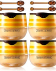 4Pcs Lip Balm Honey Pot, Propolis Exfoliator.