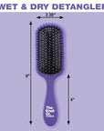 The Knot Dr. hair brush by Conair - Detangling hair brush - Removes Knots and Tangles in wet or dry hair - curly hair brush - Purple