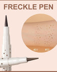Erinde Natural Freckle Blush Makeup Kit - Liquid Freckle Pen & Fake Freckles Stamp Air Cushion & Powder Cushion Blush, Long Lasting Waterproof Freckles Tattoo Marker for Natural Sunkissed Makeup