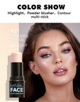 3 Pcs Face Contour Sticks Set, Shades with