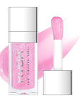 Magic Color Changing Lip Oil, Ph Temperture Changing Plumping Magic Hydrating Lip Oil Gloss, Smooth Lip Lines Plump Lip, Plumping Clear Glossy Tinted Balm Care 0.2Fl oz #Pearl Shimmer