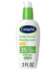 Cetaphil Face Moisturizer, Daily Oil Free Facial Moisturizer with SPF 35, For Dry or Oily Combination Sensitive Skin, Fragrance Free Face Lotion