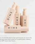 DIME Beauty Tinted Glow Wonderscreen SPF 30, Mineral Sunscreen for Face with 19% Zinc Oxide, Tinted Moisturizer with SPF, 50 g (Shade 01)