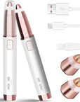 gurelax Electric Eyebrow Razor for Women,Eyebrow Hair Remover, Painless Eye Brow Trimmer Shaper with LED Light, USB Rechargeable, Eye Brow and Face Epilator as Stockings Stuffers