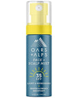 Oars + Alps Face & Scalp Sunscreen Spray Mist, SPF 35 Facial & Hair Sunscreen, Infused with Aloe Vera + Cucumber, Water & Sweat Resistant, Summer Splash Scent, 1.5oz